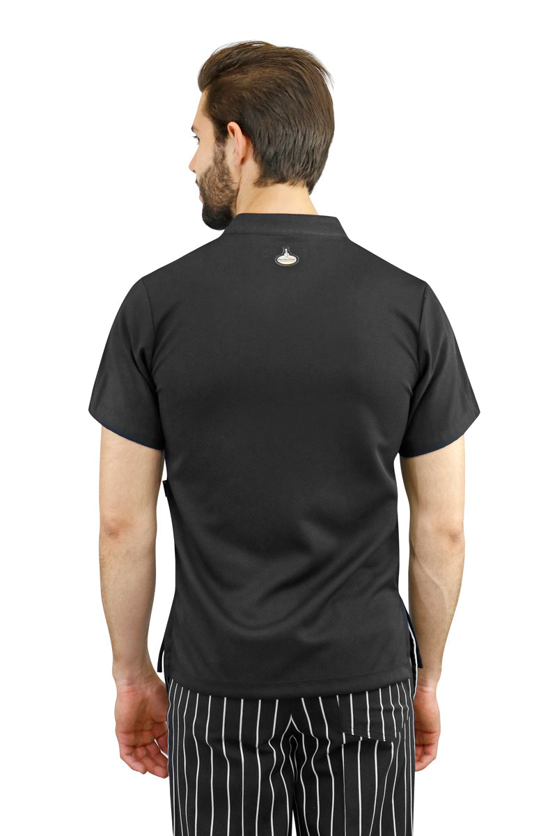 Dubai Black Men's Chef Coat - PermaChef USA