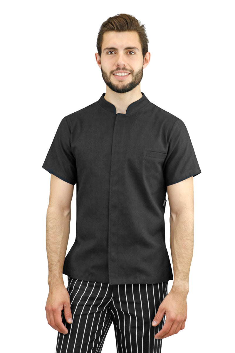 Dubai Black Men's Chef Coat - PermaChef USA