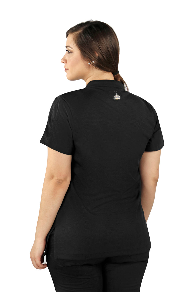 Dubai Black Women's Chef Coat - PermaChef USA