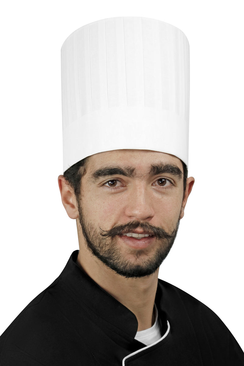 Pleated Chef Hat 7" Height - PermaChef USA