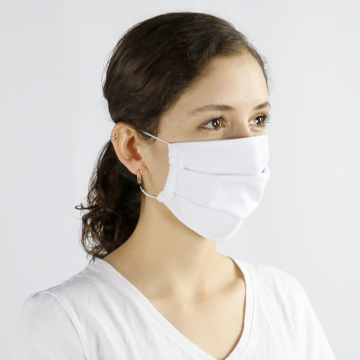 White Washable and Reusable Cloth Face Mask (10-Pack) - PermaChef USA