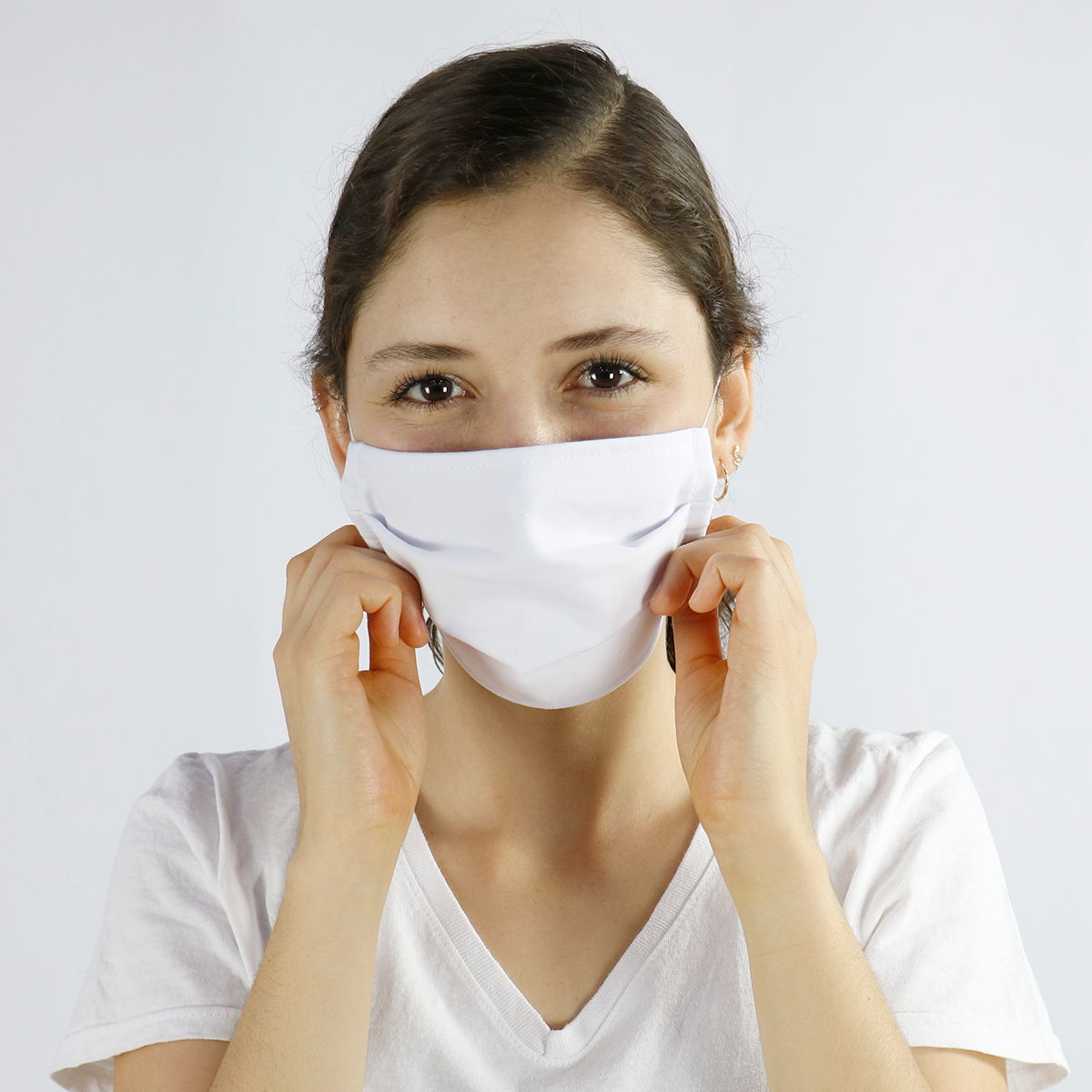 White Washable and Reusable Cloth Face Mask (10-Pack) - PermaChef USA