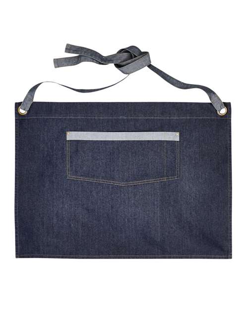 Domain Contrast Denim Waist Apron with Pocket - RP128
