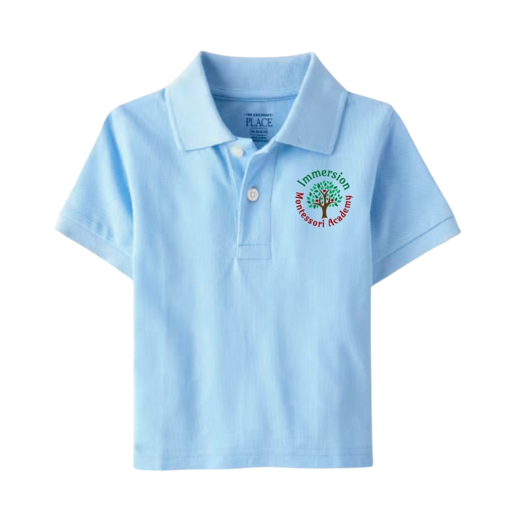 Short-Sleeve Pique Polo Boys MONTESSORI