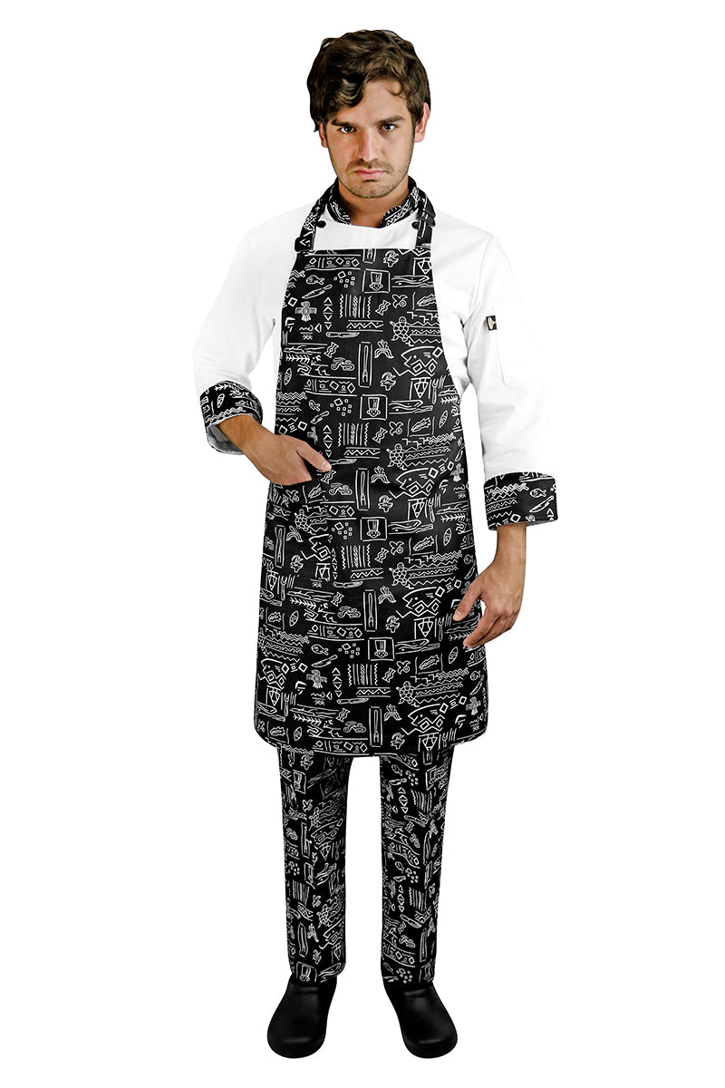 Printed Bib Chef Apron - PermaChef USA