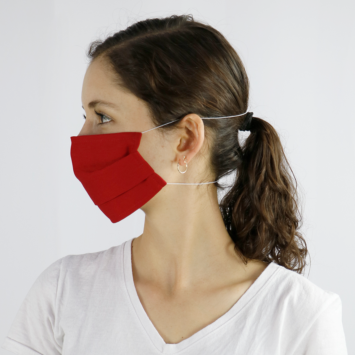 Red Washable and Reusable Cloth Face Mask (10-Pack) - PermaChef USA 